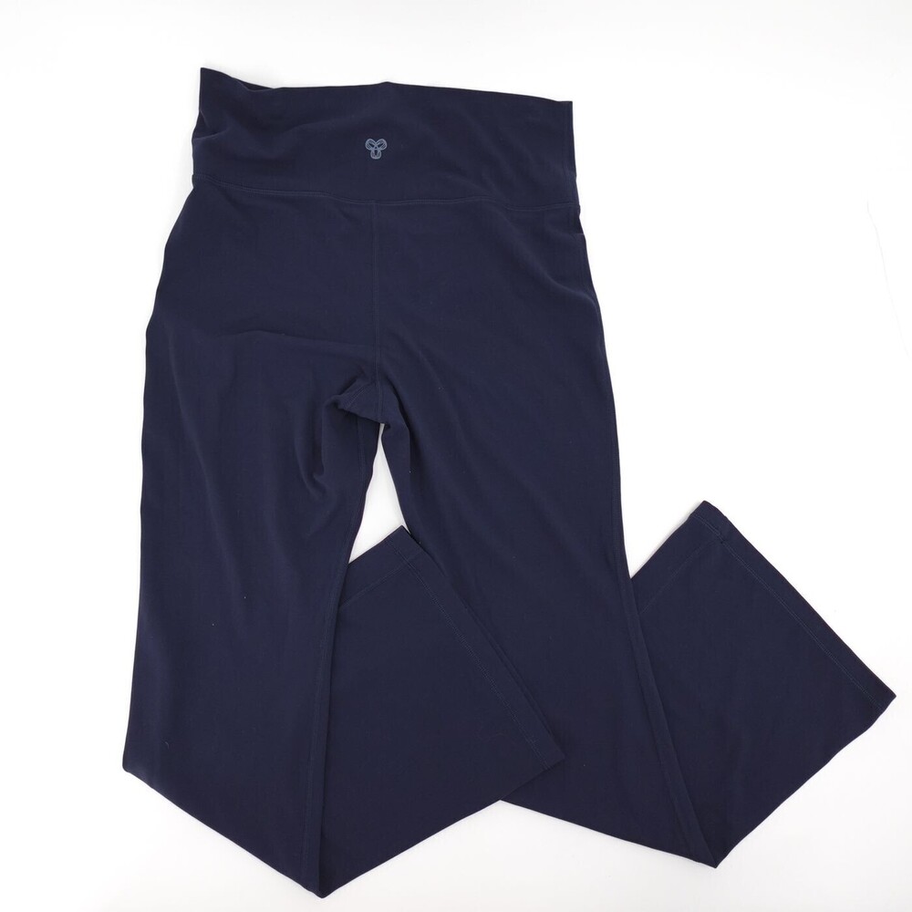 Aritzia TnAction Leggings Womens Large Navy Flare High Rise Stretch Athletic
